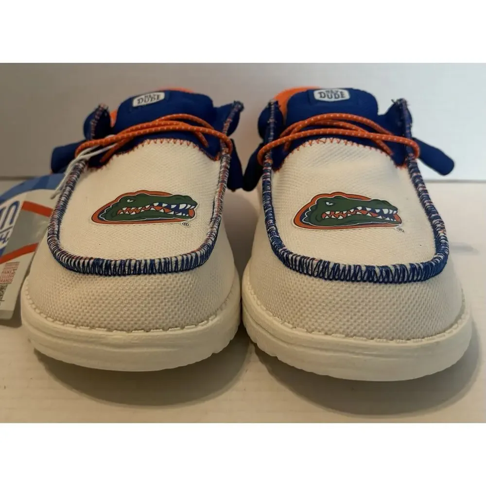 Hey Dude Wally Tri Florida Gators Men's Slip-On Canvas Shoes US 6M Blue/White